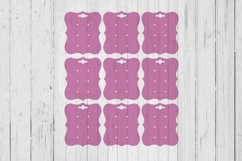 Ornate shape 3 inch Earrings card template svg png ai files Product Image 1