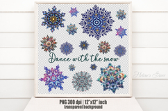 Christmas snowflakes clipart| Snowflake pattern shirt design Product Image 2