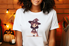 Cute Halloween witch clipart | Abstract shirt designs png Product Image 3