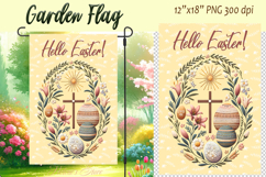 Easter Garden Flag Sublimation |Religious sublimation design Product Image 1