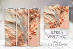 3d abstract summer tumbler 20oz wrap sublimation design png Product Image 1