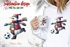 Snowman soccer clipart|Retro patchwork t shirt designs Product Image 1