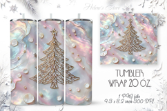 Christmas tree tumbler wrap 20oz sublimation | Magic forest Product Image 1