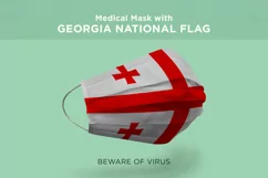Medical Mask with georgia germany ghana greece Nation Flags Product Image 2