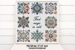 Christmas snowflakes clipart| Snowflake pattern shirt design Product Image 2