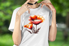 Poppy Wild flower clipart | Vintage Summer flower graphics Product Image 2