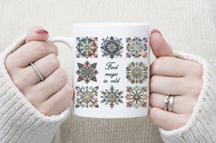 Christmas snowflakes clipart| Snowflake pattern shirt design Product Image 4