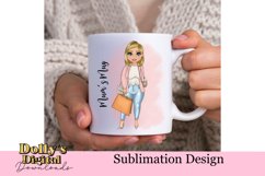 Plus Size Shopping Coffee Fashion Character Bundle PNG Product Image 2