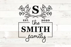 Last Name Family sign svg, Name Monogram svg Product Image 2