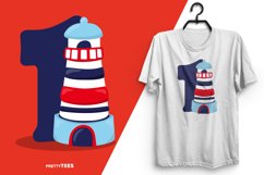 Nautical Number 1 T-Shirt Design | Sublimation T-Shirt Product Image 8