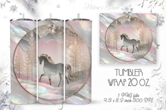 Christmas unicorn tumbler wrap 20oz sublimation |Magic horse Product Image 1