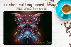 3d Crystal butterfly cutting board sublimation | Glass board Product Image 1