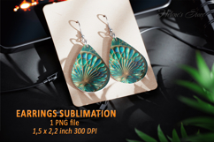 Gold Aquamarine Ocean earrings design| Teardrop earring png Product Image 1