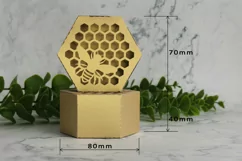 Honey bee favor box template, Honey wedding favors Product Image 2