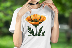 Poppy Wild flower clipart | Vintage Summer flower graphics Product Image 2