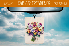 3d Floral Air Freshener Car| Car air freshin sublimating png Product Image 1