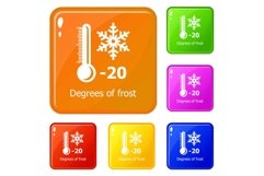 Frost icons set vector color Product Image 1