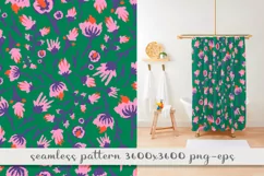 Spring flowers digital paper png. Summer seamless pattern Product Image 6