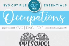 Preschool Teacher svg - a Preschool svg subway art heart Product Image 5