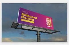 Billboard Sign Mockup Side View Product Image 1