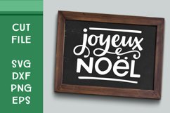 Joyeux Noel, Hand Lettered, Cut File Product Image 1