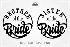 Brother - Sister Of The Bride Wedding Words art Svg Design Product Image 4