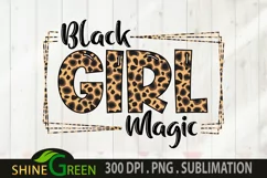 Black Girl Magic PNG for Sublimation with Animal Print Product Image 2