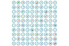 100 excellence icons set, isometric 3d style Product Image 1