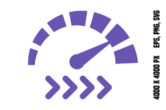 Colored Internet Speed Icon Product Image 1