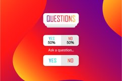 Stories, questions, answers sticker.. Web button YES or NO Product Image 1