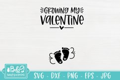 Growing My Valentine SVG - Valentine&#039;s Day Maternity SVG Product Image 2