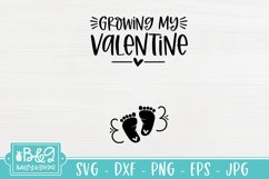 Growing My Valentine SVG - Valentine's Day Maternity SVG Product Image 2