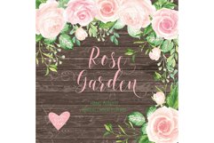 Watercolor Rose Garden clipart Product Image 2