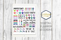 Back to School Digital Planner Stickers PNG Pre-cropped Product Image 2