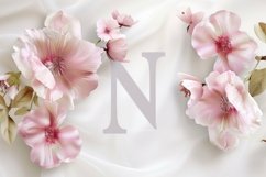 Letter N with Flowers Background Wallpaper Product Image 1