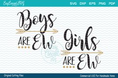 Boys are Ew SVG, Girls are Ew SVG, Product Image 1