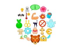 Representation icons set, cartoon style Product Image 1