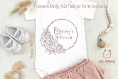 Rose monogram SVG, rose SVG, Wedding flowers, Flowers SVG Product Image 4