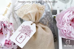 Mason Jar SVG file, Mason Jar Cut file, Mason Jar with roses Product Image 4