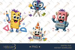 Halloween School Supply Monsters PNG Bundle, 4 Cute Pencil Product Image 1