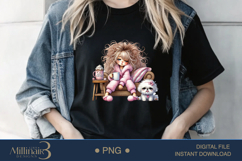 Funny Girl Early Morning PNG | Less Talk More Coffee PNG Product Image 2