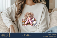 Funny Girl Early Morning PNG | Less Talk More Coffee PNG Product Image 3