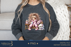 Funny Girl Early Morning PNG | Less Talk More Coffee PNG Product Image 4
