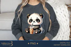 Coffee Lovers Animals PNG | Cute Animal PNG with Coffee Product Image 4