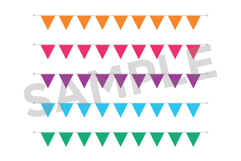 Single Color Triangle Banner Clip Art Product Image 2