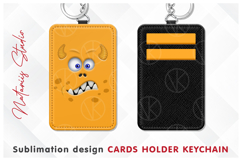 6 Funny Monster Designs - Cards Holder Keychain Product Image 5
