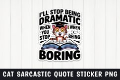 Sarcastic cat quote sticker design png Product Image 1