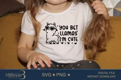You Bet Llamas I'm Cute Zoo Animals SVG Product Image 5