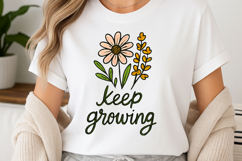 Positive quote with watercolor floral t-shirt sublimation Product Image 1
