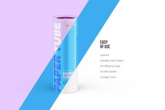 Closed Paper Tube Mockup 80x240mm Product Image 2